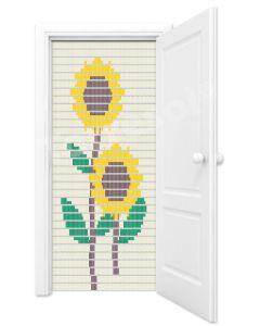 Vliegengordijn kant-en-klaar 2A. Zonnebloemen