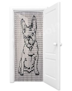 Französische Bulldogge Fliegengitter taupe (K&K)